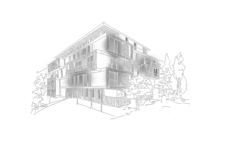 Dibujo a mano alzada de vivienda-colectiva-SAK4